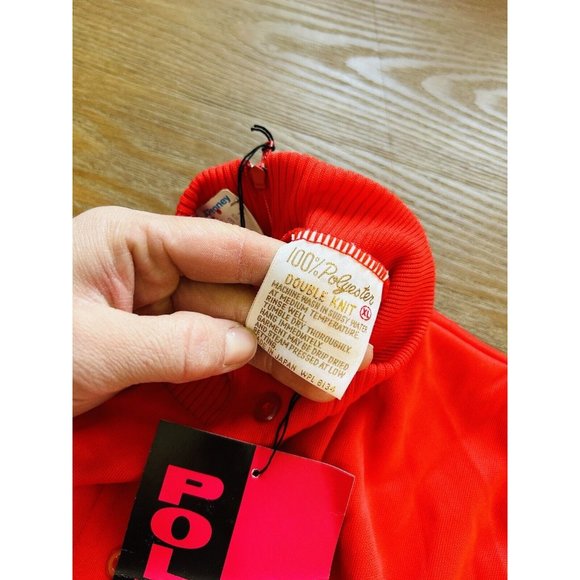 NOS VTG 70s Blank Knit Button Henley Shirt Blouse Disco Rockabilly - Picture 4 of 6